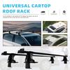 1 Pair Universal 54 Inch Vehicle Car Roof Mounting Rack Rail Bar Black Aluminum Luggage Carrier With Lock Top Car Rack