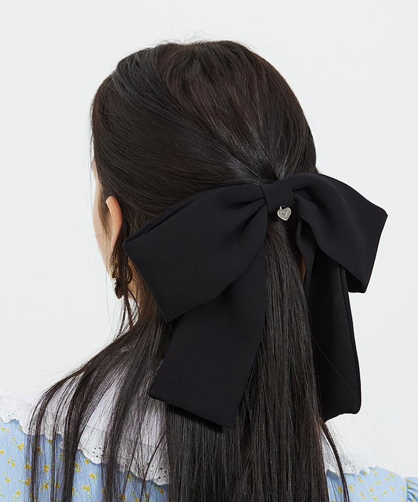 Vvv Princess King Ribbon Hairpin _ Black