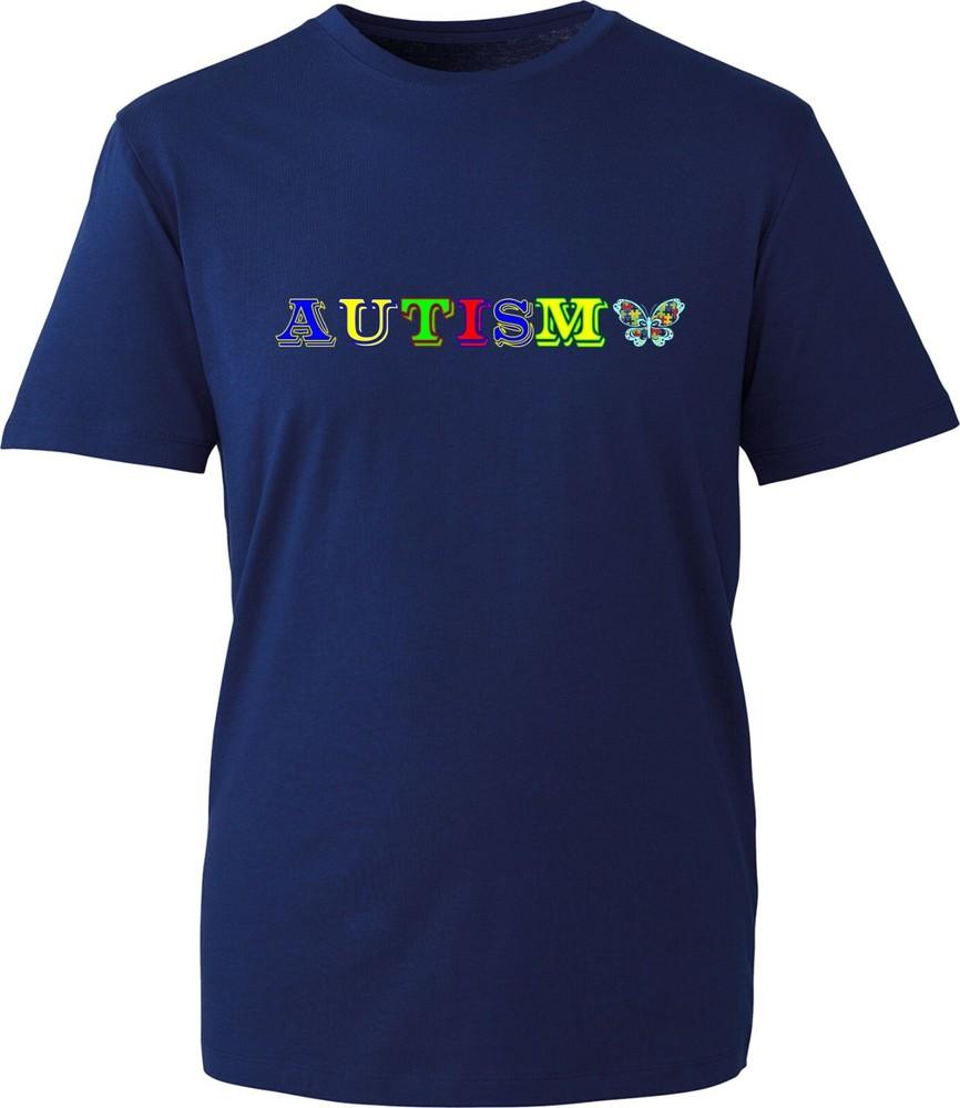 World Autism Awareness Day 2022 Tshirt Rainbow Colours Butterfly Puzzle Pieces S