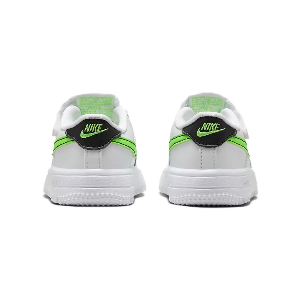 Nike Force 1 Low EasyOn TD White Green Strike Baby Sneakers Black FN0236-106