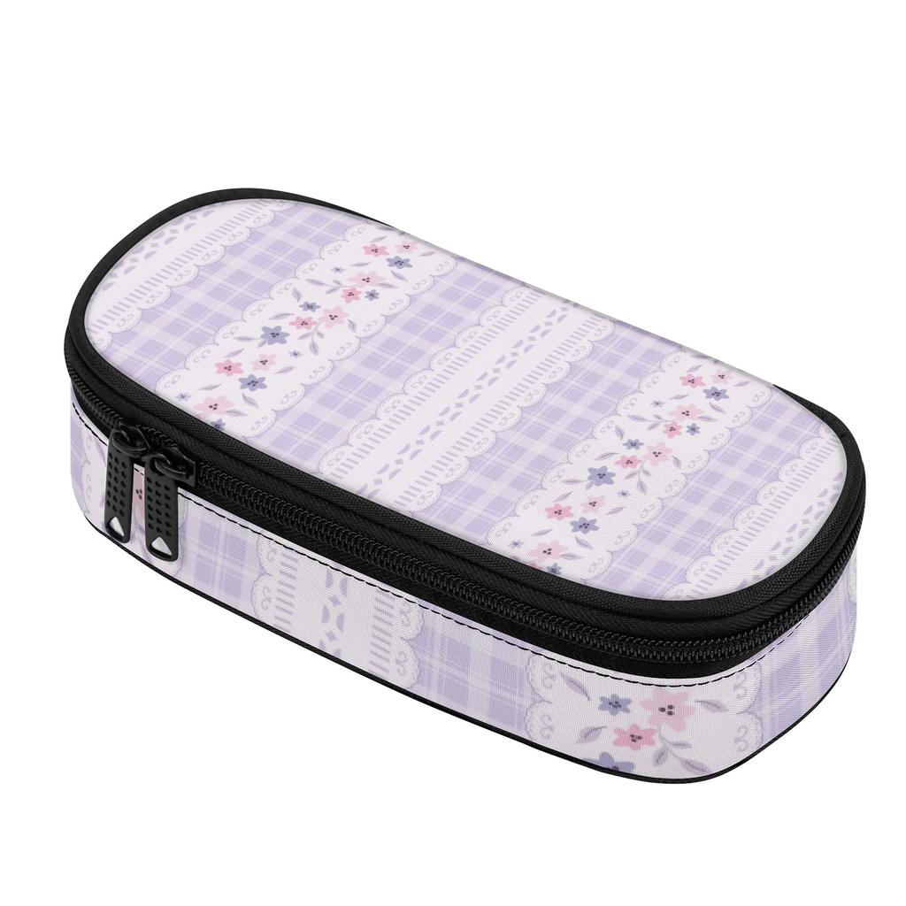 Pen Case Compact Shape 300D Polyester Smooth Zipper with Spacious Main Pocket Mesh Layer and Pen Slot Divider for Boys Girls