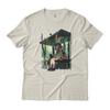 Anime Girl with a Cat Waiting In a Bus Stop Anime Inspired Graphic Tee