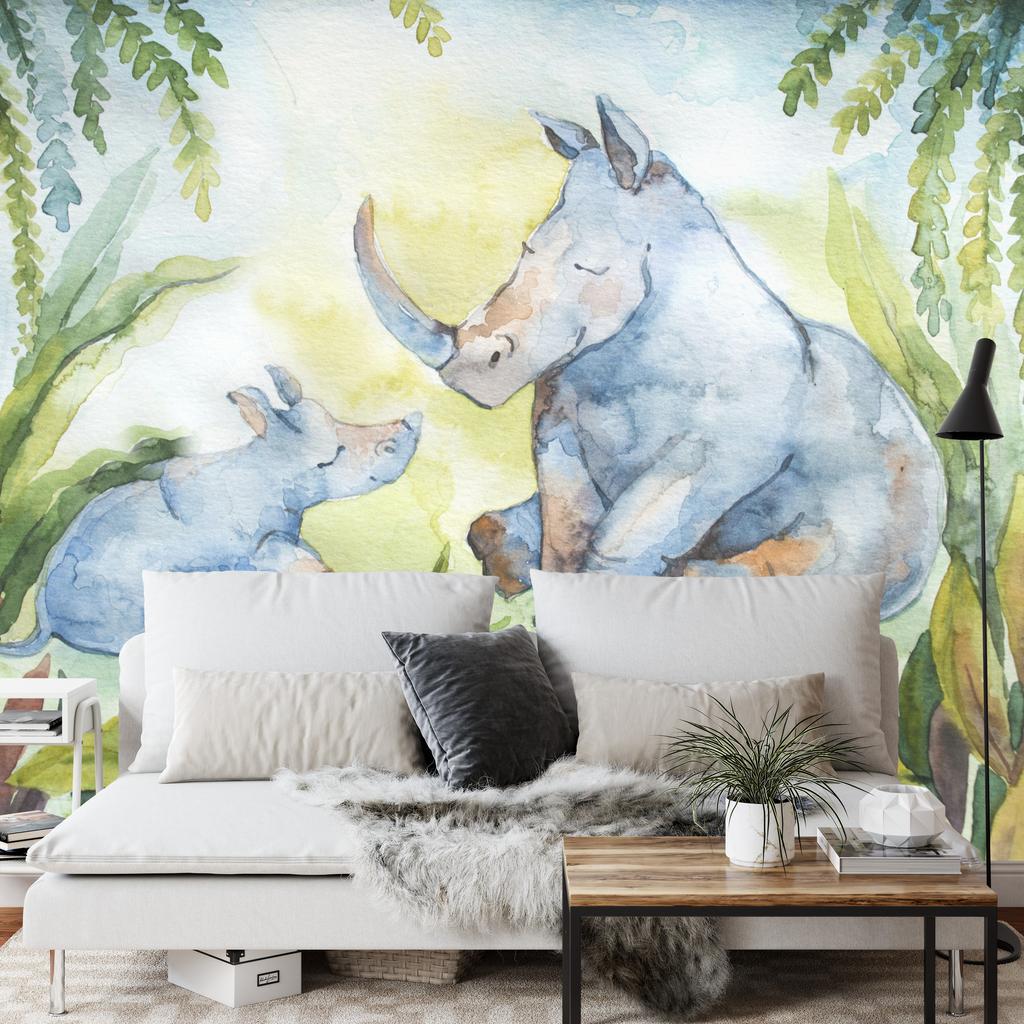 Photomural Rhinoceros Self-Adhesive Mural 90x60