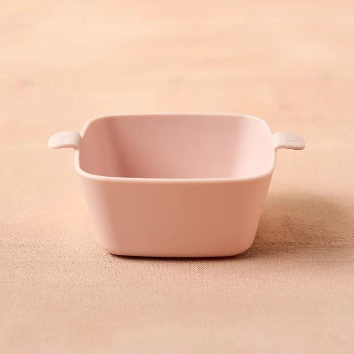 

Детская безопасная тарелка для каши розовая