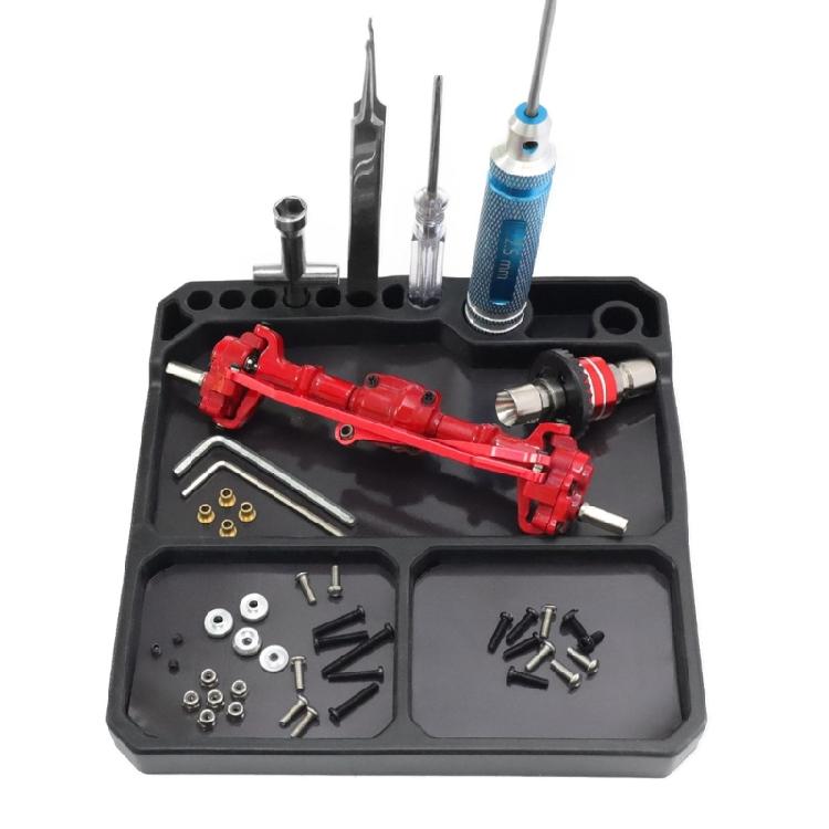 Nonslip Plastic Parts Tray for Accuracy Tasks Electronics Tray Feature Integrated Magnetic Plate and Dividers