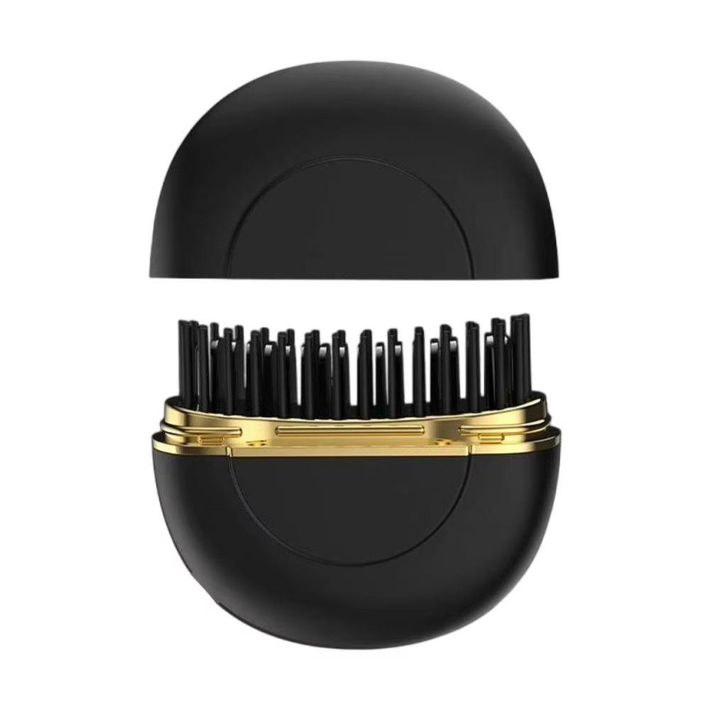 

Anti-Scald Shell Electric Hair Brushes Fast Heating Portable Straightening Comb Daily Styling чорний