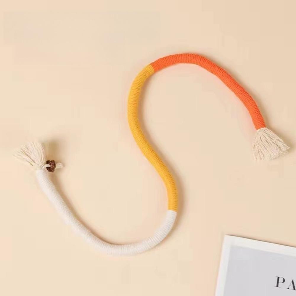 Refillable Catnip Chew Rope Cat Toy, Suitable for Indoor Cats Kitten Teething Toys, Safe Chewing Games and Teeth Cleaning