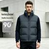 Men's White Duck Down Stand Collar Thickened Vest - 2026 New Autumn/Winter Warm Casual Jacket