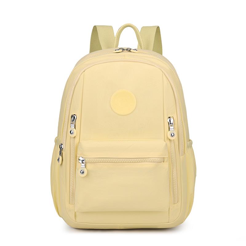 Solid Color Backpack Nylon Women's Backpack Travel Schoolbag