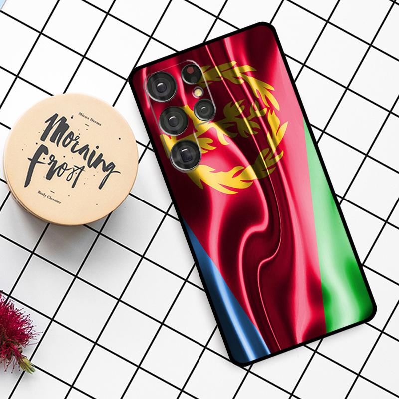 Eritrea Flag Case For Samsung Galaxy S25 Ultra S20 S21 S22 S23 S24 Ultra S9 S10 Plus S25 FE Phone Cover