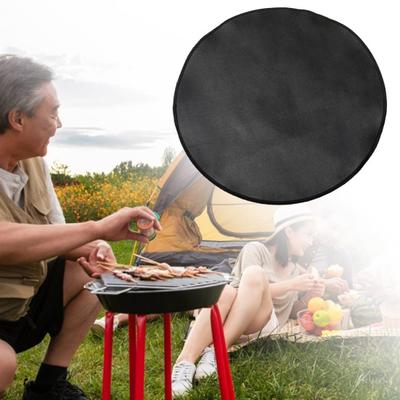 24/32/36 Zoll Feuerstellenmatte, rund, hitzebeständig, tragbar, feuerfest, Bodenschutzmatte für Grill