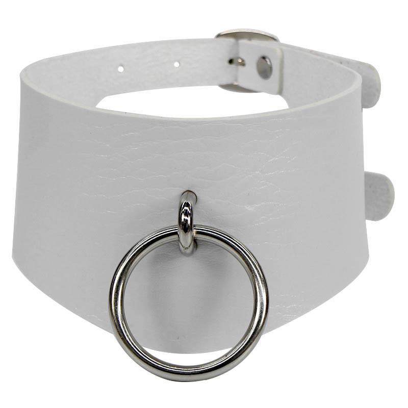 Neue Schwarze Leder Runde Choker Halskette Kragen Hals Punk Halskette Goth Choker Damen Mädchen Trendig Rock Sexy Gotischer Schmuck