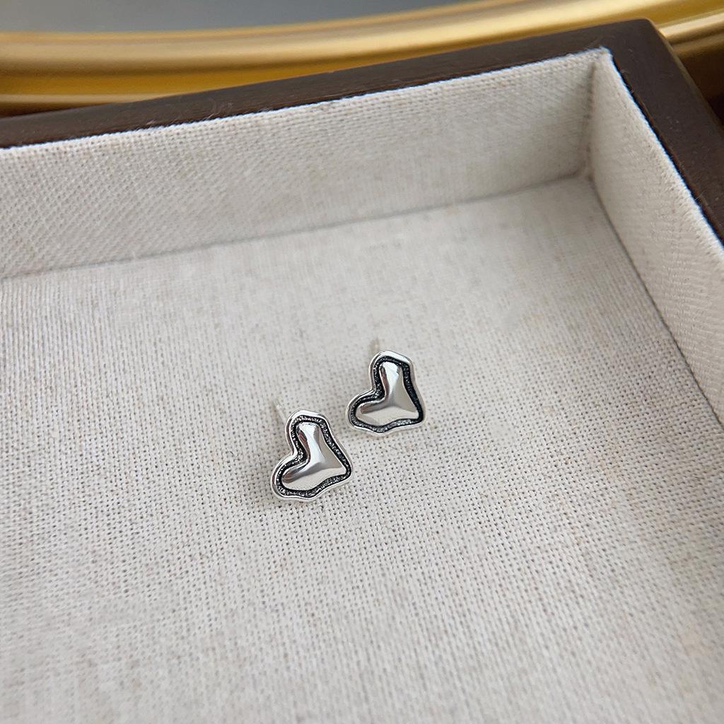 Boucles d'oreilles géométriques vintage en perles pour femmes - Style rétro de Hong Kong, luxe léger, sensation haut de gamme