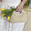 Elegant Summer Weave Chain Straw Bag Leisure Boho Straw Shoulder Bag Beach Casual Bucket Handbag For Ladies/Girls