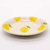 24to3 Nishitomi Keramik (Nishitomi) Hasami-Keramik Kikusho-Ofen Obst-Ovale Beilagenschale, Zitrone, ca.. 17 x 14 cm, Produktcode: 477871