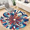 1pc Floral Abstract Office Round Area Rug, Indoor Mat Suitable For Office, Under Office Chairs Bedroom Living Room Home Decor, Room Deco