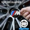 Pour BMW M E34 E36 E60 E90 E46 F10 F20 F30 X5 X6 X1 M3 M5 M6 X5M X3M E71 4 pièces 60 mm Cache-moyeu de roue de voiture Jante Autocollants Emblème