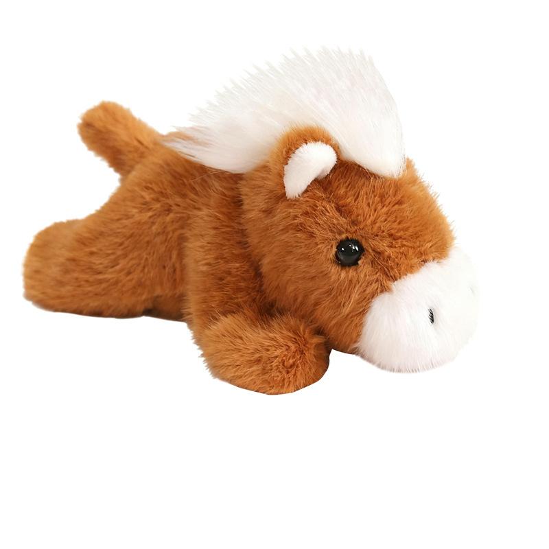Cute Simulation Magnetic Pony Refrigerator Sticker Plush Toy Doll Pony Zodiac Horse Doll Children'S Cloth Doll