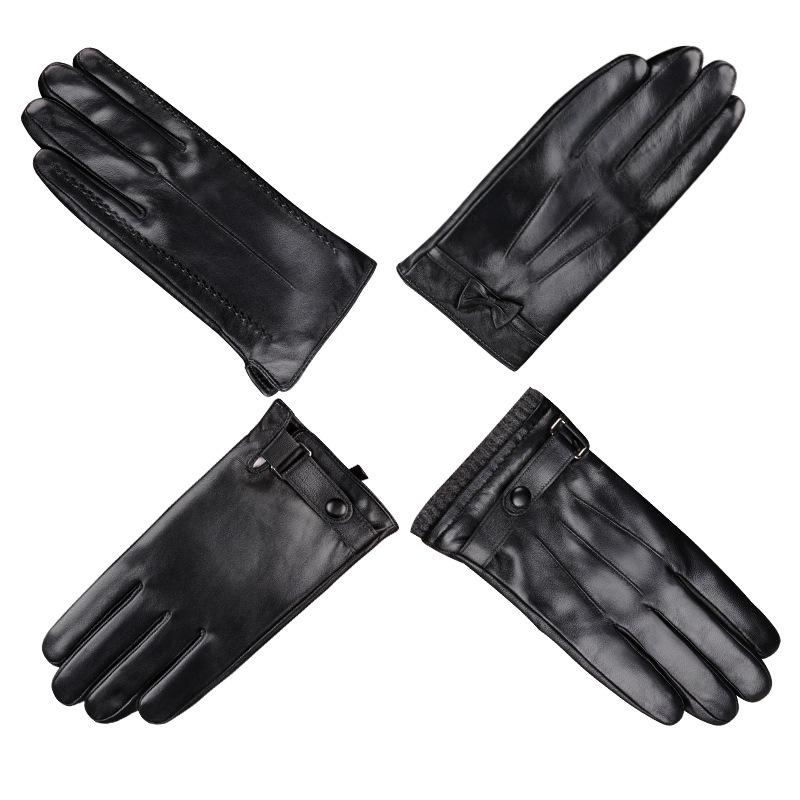 Sheepskin Gloves for Men and Women In Autumn and Winter Plus Velvet Thickened Outdoor Riding Motorcycle Windproof and Cold Sheepskin Gloves