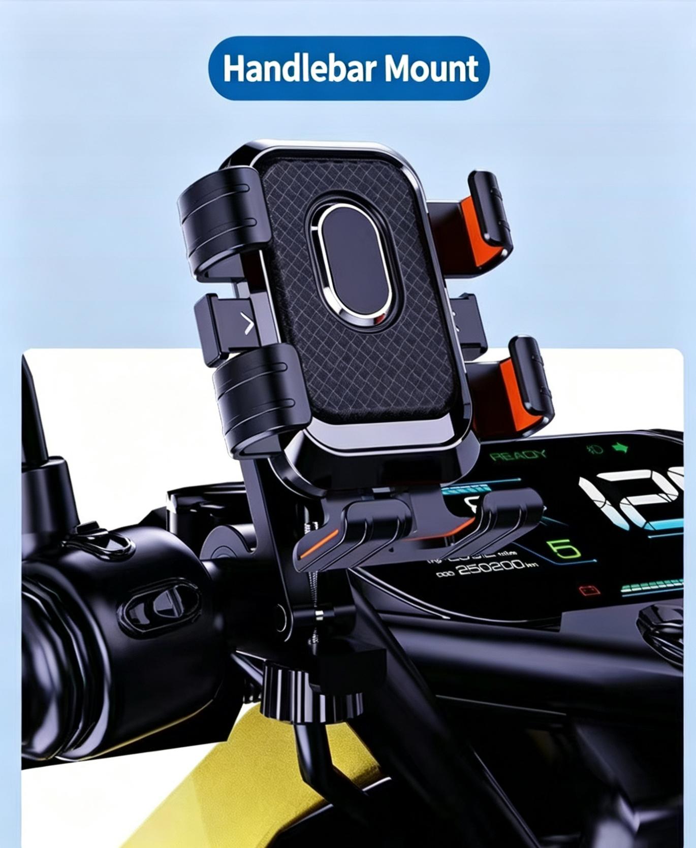 Bike Phone Mount Detachable Universal Bicycle Phone Holder Motorcycle Handlebar Mount Rotation Silicone Cycle Phone Holder Insert