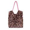Large Capacity Simple New Trend Fashion Leopard Print Plush Atmospheric Shoulder Bag Underarm Bag Women's Bag