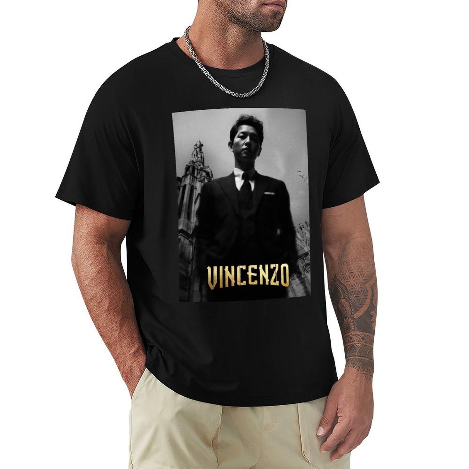 vincenzo poster  vincenzo tshirt  vincenzo sticker TShirt cute clothes Anime tshirt funny t shirts men 4XL