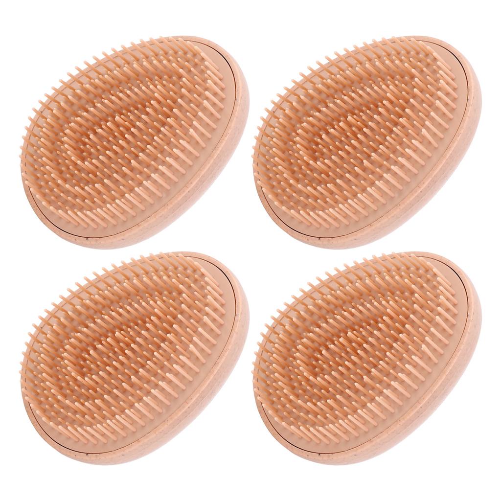 4pcs Wheat Straw Hair Brush Egg Shape Detangling Brush Portable Styling Comb Hair Brush for All Hair