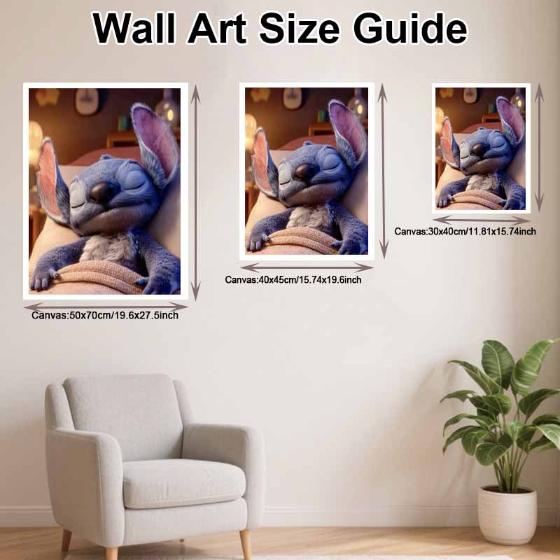 Disney Diamond Painting Kit Stitch Sleeping Hand Embroidery 5D DIY Diamond Art Home Decor Creative Handicrafts for Bedroom Wall Decor Art