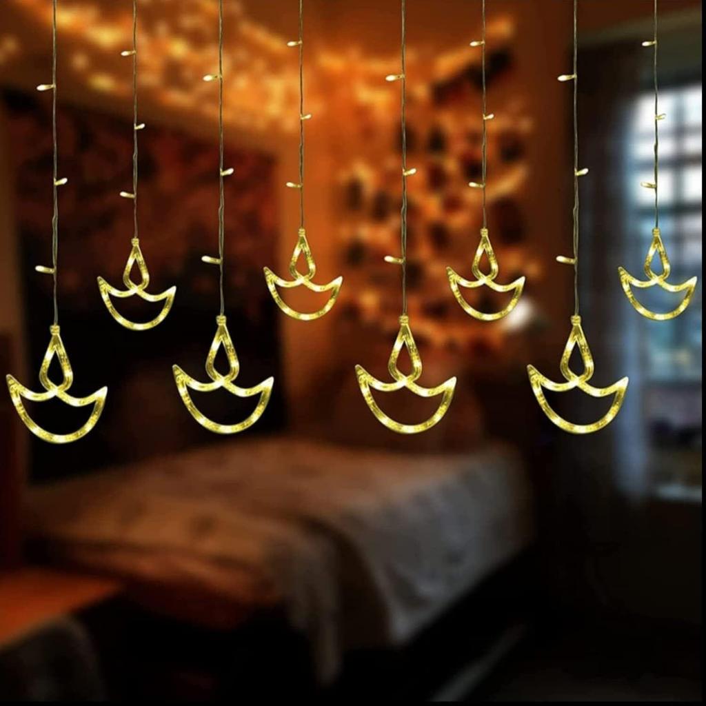Diya světla pro dekoraci- Chrámové dekorační předměty, Závěsná světla pro dekorační předměty Mandir, Dekorace Pooja pokoje
