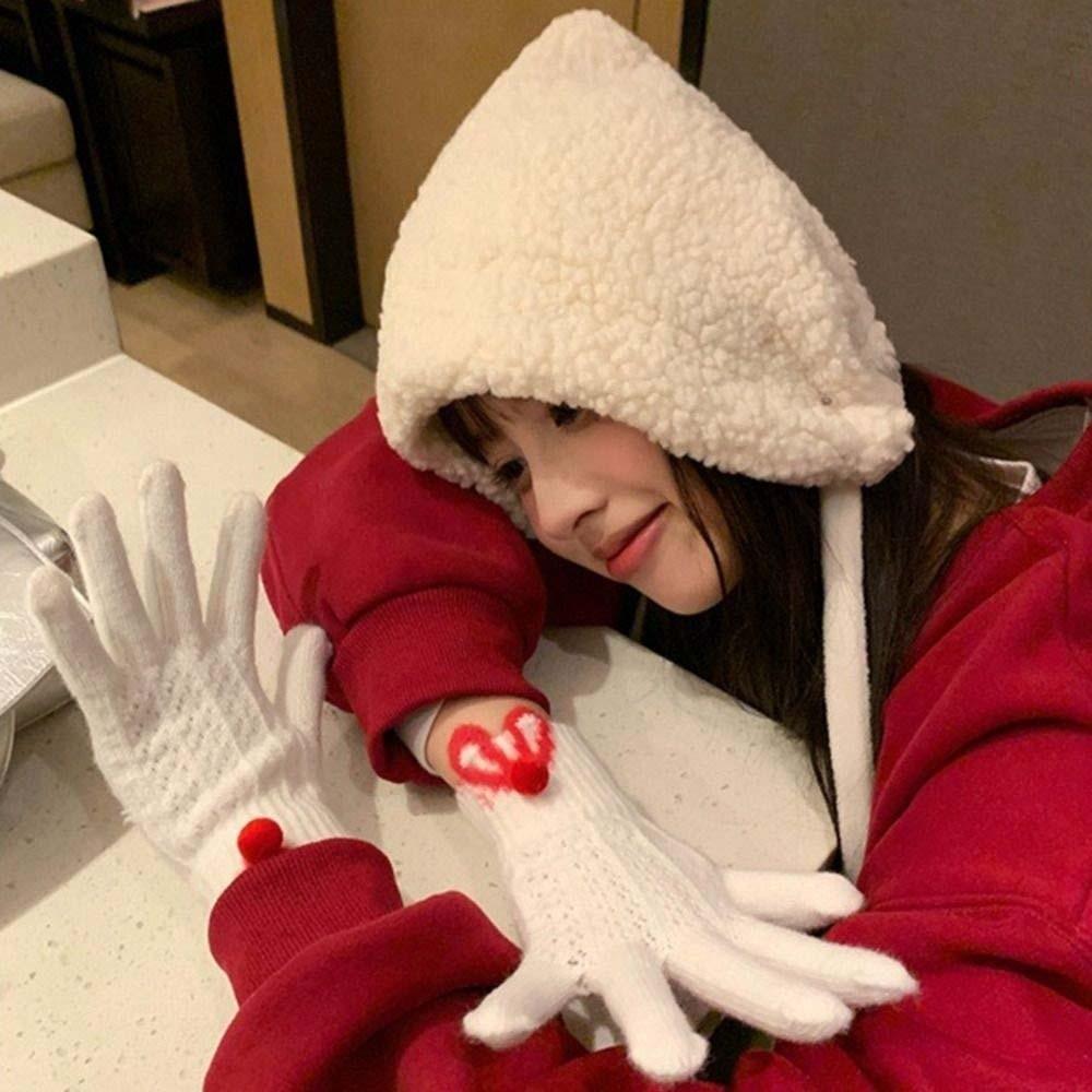 Beanie Lambs Wool Hat Solid Color Winter Plush Hat Woolen Hat Ear Protection Hat  Winter