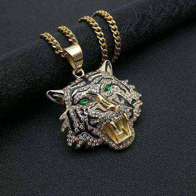 Megin D Collier avec pendentif en acier inoxydable et titane pour homme et femme, bijou cadeau
