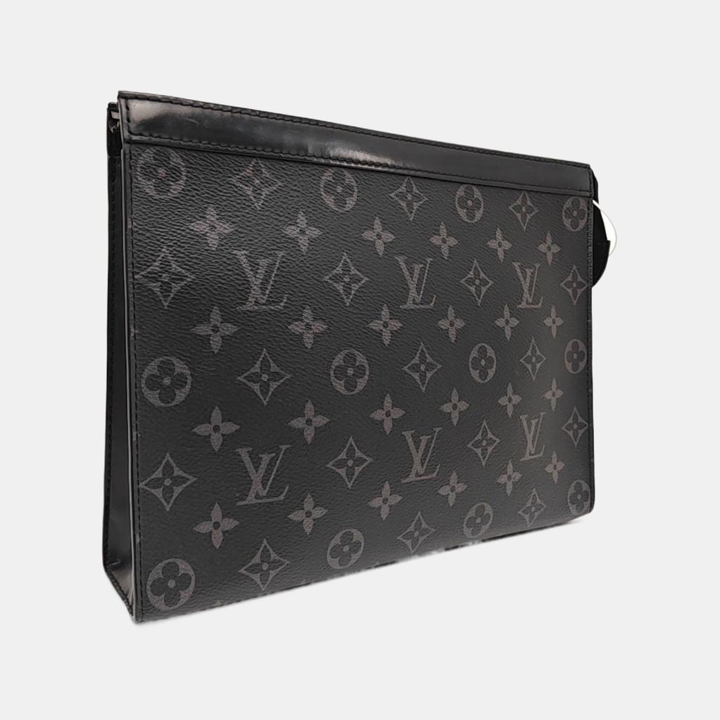 [Usado] Louis Vuitton Pochette Voyage MM 'Lona Monograma Eclipse Preto' - Muito Bom #R14ICW