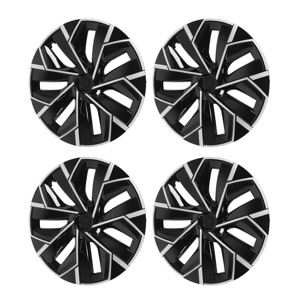 4PCS 19in Wheel Hub Cap Bright Black Hubcap Wheels Rim Covers Replacement for Tesla Model Y 2021 To 2024