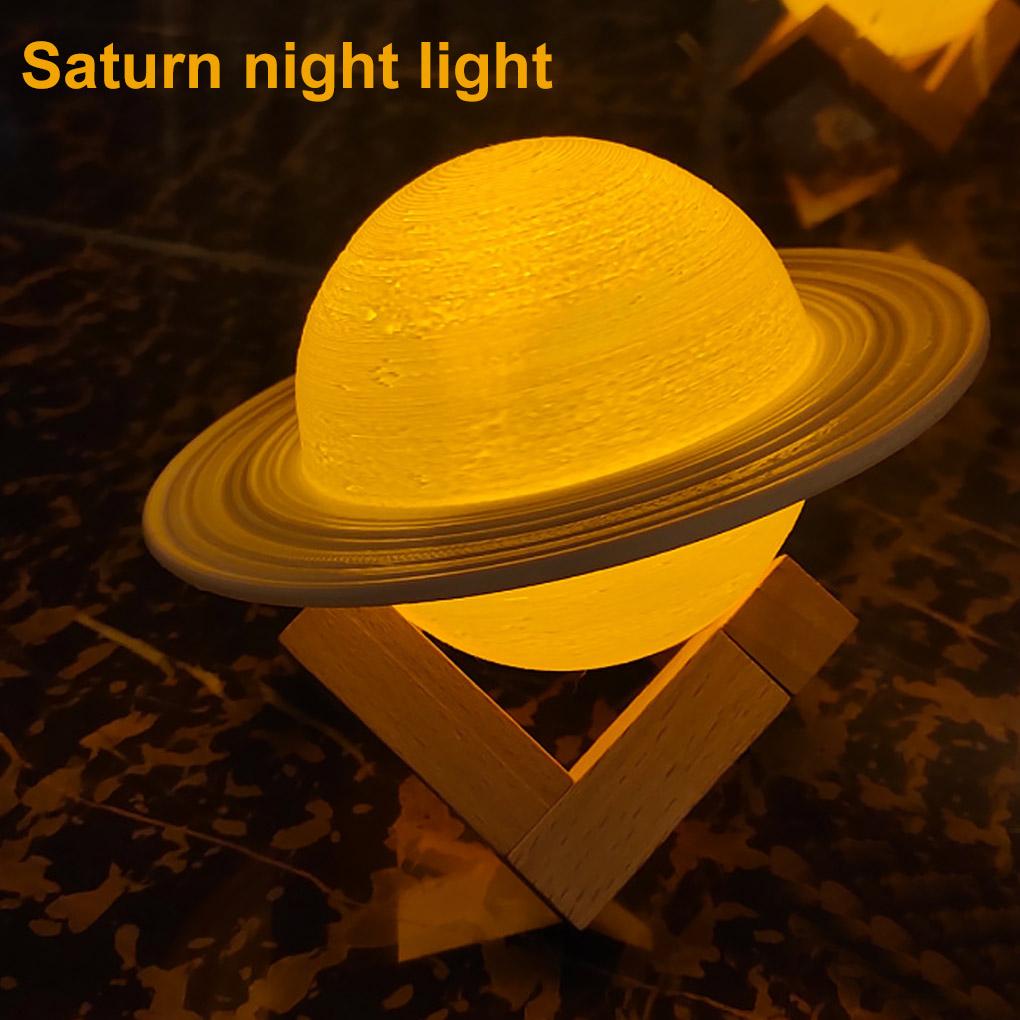 USB 3D Moon Night Lamp Remote Control Colorful LED Bedroom Bedside Light Home Decor