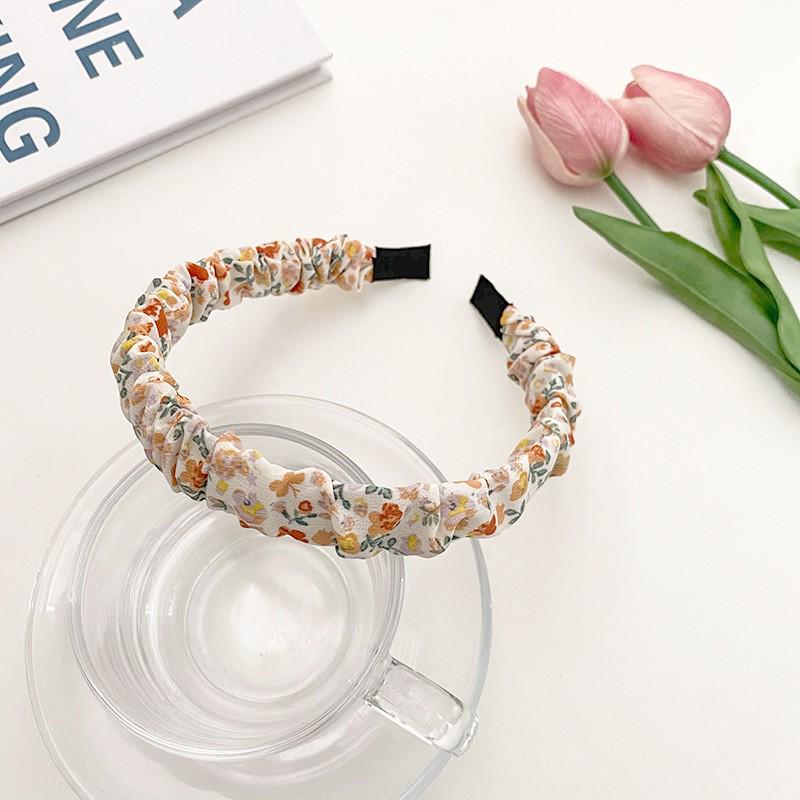 French Retro High Crown Wide-Brimmed Plush Headband for Face Washing and Outings