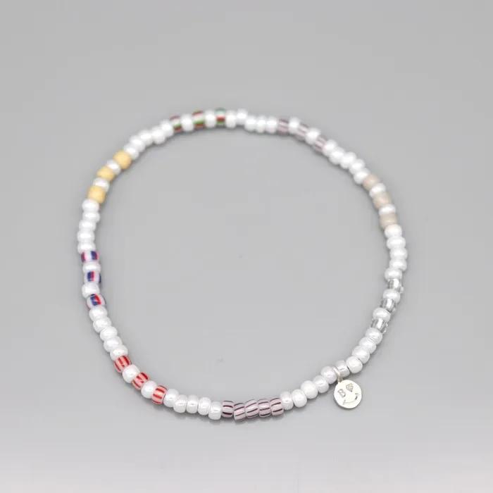 Bonbo Smile Mini Charm Color Mix Layered Bracelet