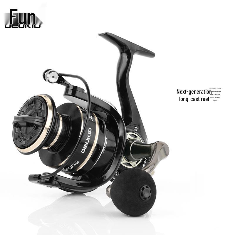 Dequ Sea Rod Spinning Fishing Reel with All-Metal Spool