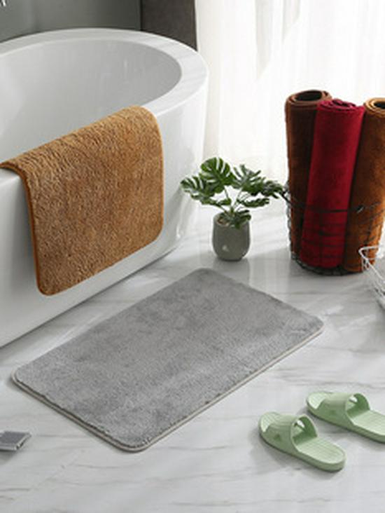 Imitation Cashmere Memory Foam Absorbent Floor Mat for Bathroom, Toilet, Kitchen, and Living Room.
