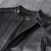 First Layer Cowhide Men's Leather Jacket Stand Collar Short Slim Cowhide Motorcycle Handsome Genuine Leather Jacket Men's Jacket