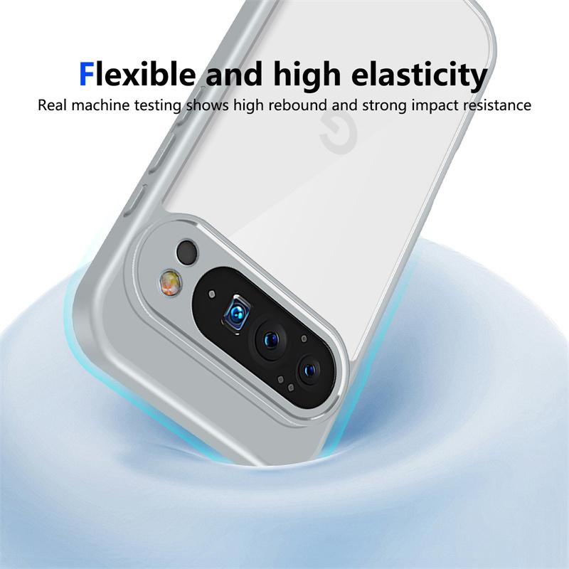 For Google Pixel10 Pro Case Plating Silicone Bumper Shockproof Clear Back Cover Matte Hard Phone Case for Google Pixel 10 Pro 5G