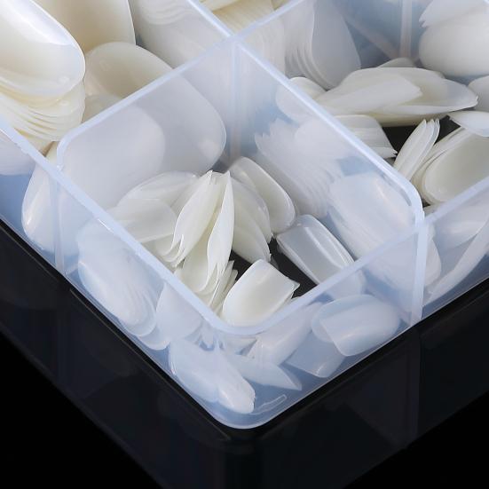 500Pcs/Box Nail Tips Transparent Lightweight Natural Color Round Head Extension Fake Nails for Women