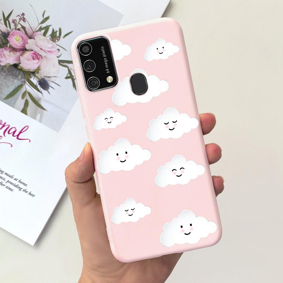 For Samsung M31 M21 2020 SM-M215F Case Ultra Soft Bumper Flower Cat Painting Housing On Smasung Galaxy M21 M 31 Funda Bumper