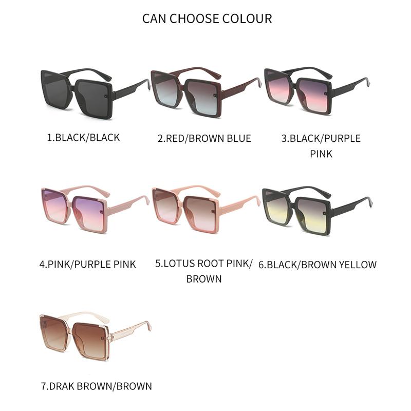 Large Square Frame Sunglasses Europe and The United States Fashion Trend Personality Net Red Lady Sunglasses Gift Glasses Box