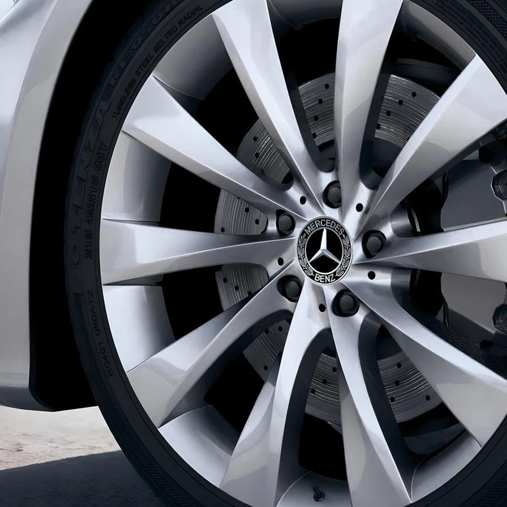 4 Stück/Los 75mm Radnabenkappe Emblem Abzeichen für Mercedes Benz C180 C200 E200 E260 E300 ML350 A1714000025 W230 W210 W211 W221 W219