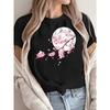 Damen Casual Polyester T-Shirt mit Buchstabenprint, Kurzarm, Rundhalsausschnitt, Frühling Sommer, Normale Länge, Oberteil