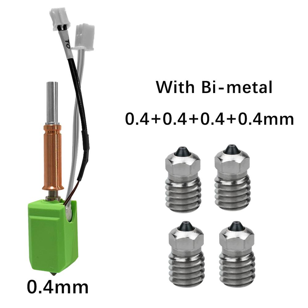 Upgraded Hotend Kit For Anycubic Kobra 3 Bi Metal Heatbreak 24V 60W Ceramic Hot End Thermistor Nozzle For Anycubic Kobra 3 Combo