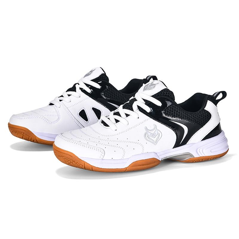 

New Size 38-45 Badminton Shoes Men Anti Slip Cushioning Shoes High-quality Tennis Shoes Comfortable Handball Shoes 38 чорний білий колір