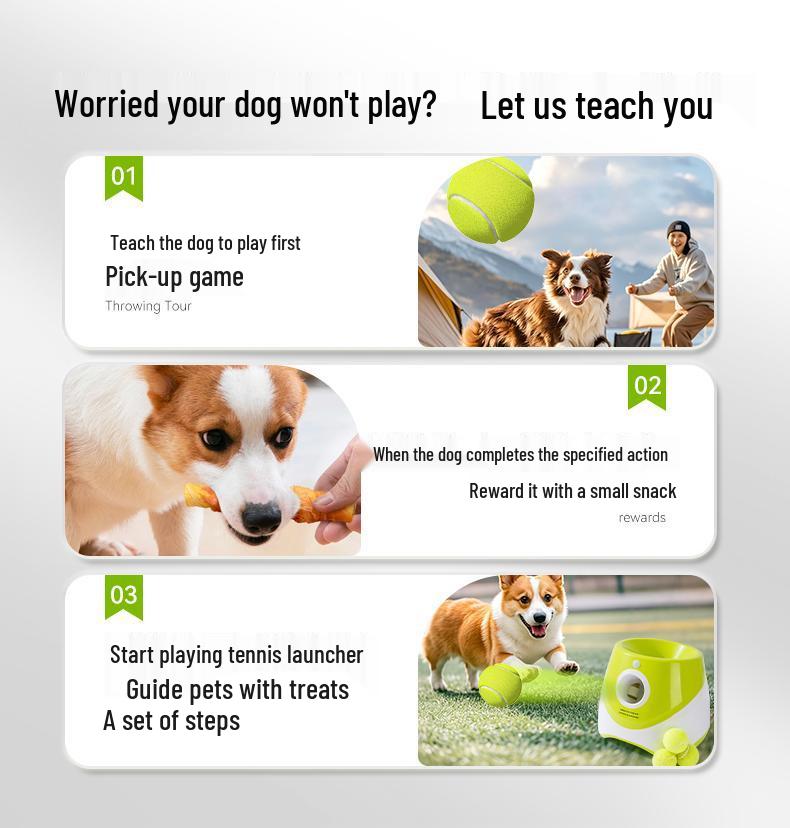 Pet Tennis Ball Launcher: Outdoor Elastic Automatic Throwing Machine for Dogs