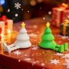 One-piece Tree Decoration Christmas Figurine with Articulated Legs, 3D Printed Xmas PLA Ornament Statue, Mini Desk for Home Office Shelf Green Decor
