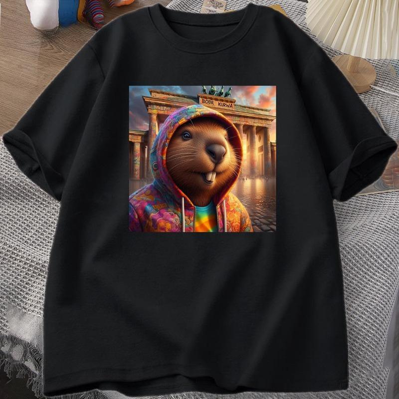 Bbr Kurwa Gladiator T Shirts for Unisex WOMEN The Glory of Rome Graphic TShirt Bober Beaver Boberek Tshirt Casual Graphic Tees